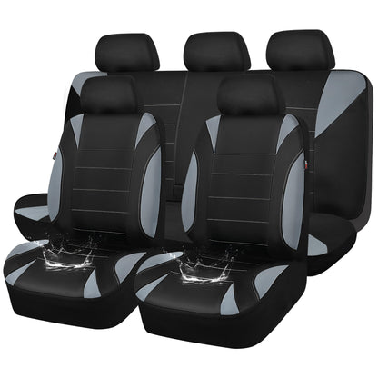 CAR PASS Waterproof Car Seat Covers Front Seats Only with 5mm Composite EVA, Neoprene Car Seat Cover with Separate Headrest Cover, Quick Setup Universal Fit for Car SUV Trucks,Airbag Compatible（Gray