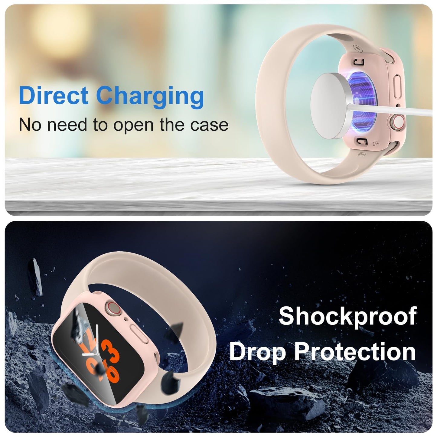 YIJDACASE 3 in 1 Waterproof Case for 40mm Apple Watch SE 3/2/1 Series 6/5/4