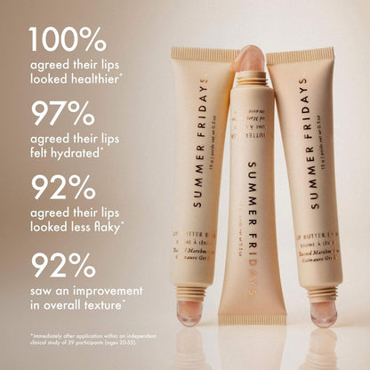 Summer Fridays Lip Butter Balm - Moisturizing Lip Gloss for Instant Shine + Sheer Color - With Nourishing Shea Butter - Everyday Makeup + Skin Care Summer Essentials - Vegan - Pink Sugar (.5 Oz)