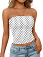 Trendy Queen Women's Strapless Bandeau Crop Top