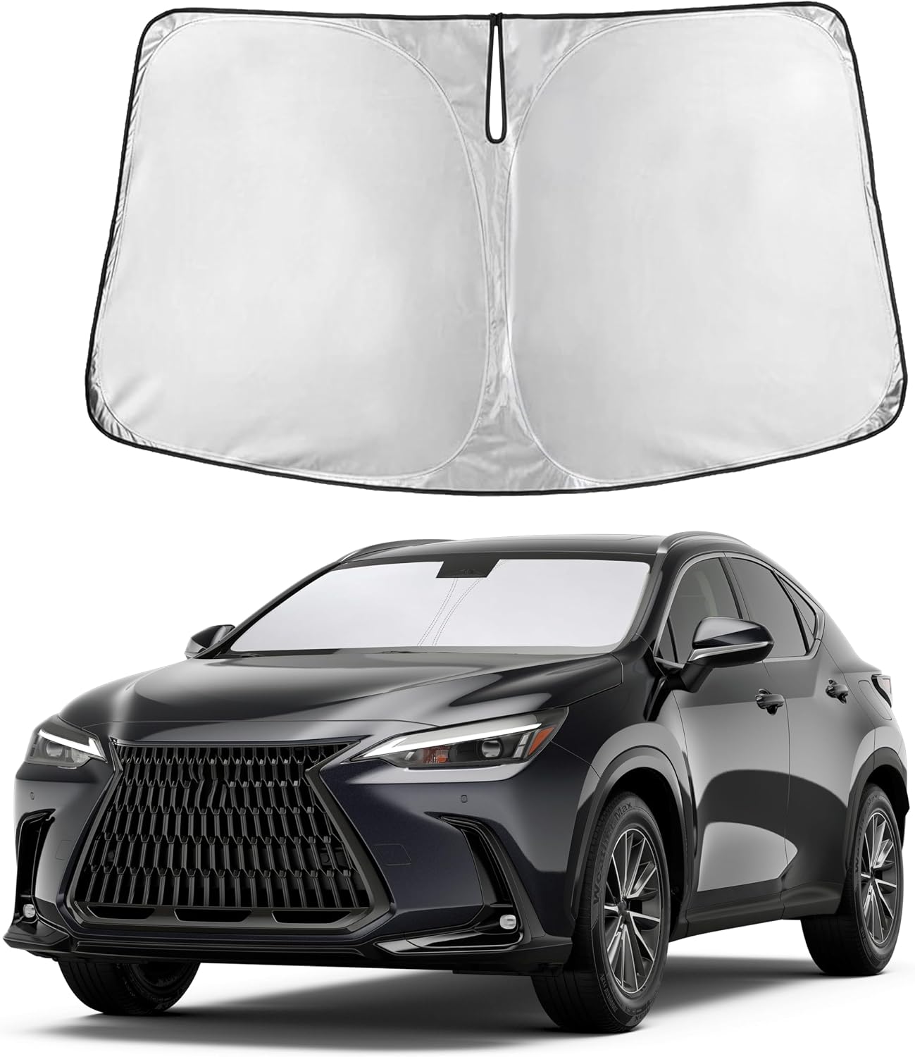 Autovir Windshield Sun Shade, 2017-2026 Tesla Model 3 & Y, 280T Visor Shade
