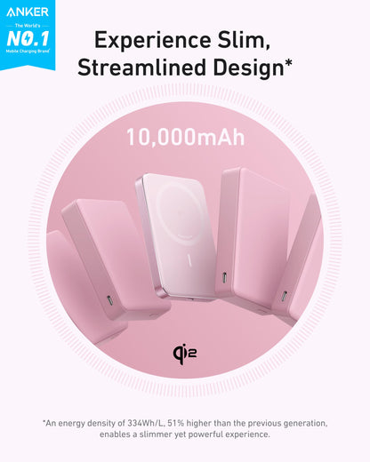 Anker MagGo Power Bank, 10,000mAh Qi2-Certified 15W Portable Charger