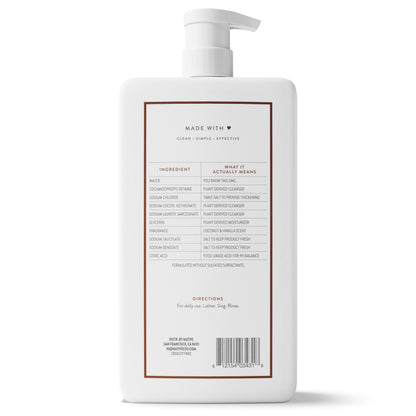 Native Clean Body Wash, Gentle & pH-balanced for Sensitive Skin, 24-Hr Freshness for Women & Men, Vegan & Cruelty-Free, Free of Sulfates, Parabens & Phthalates, Sandalwood & Shea Butter, 36 oz