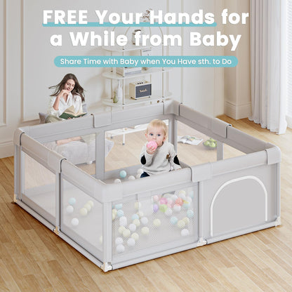Hiaksedt Baby Playpen 50x50 Inch, Play Pens for Babies and Toddlers