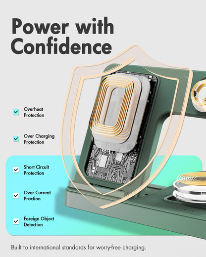 GETPALS Wireless Charger iPhone Charging Station for Apple Multiple Devices