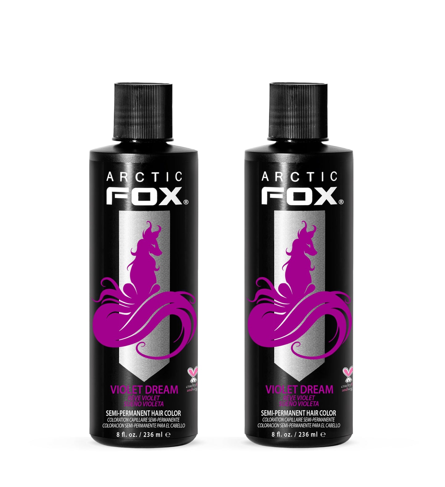 ARCTIC FOX Semi-Permanent Hair Dye - Sunset Orange, Vegan - 2 x 8 oz
