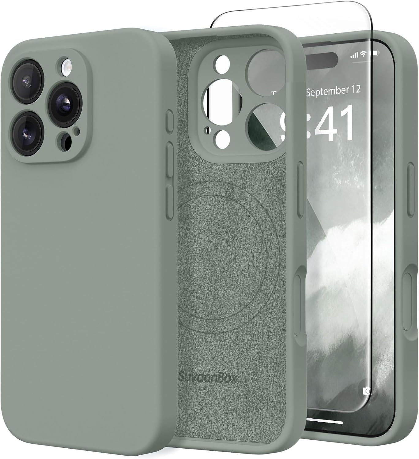 Magnetic for iPhone 17 Case Silicone Matcha