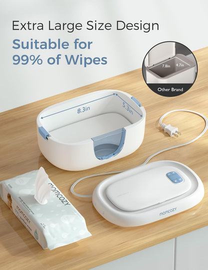 Momcozy Baby Wipe Warmer, Innovative Spring Design,Large Capacity Dispenser