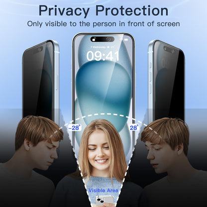 JETech Privacy Screen Protector for iPhone 17 Pro Max, 2-Pack