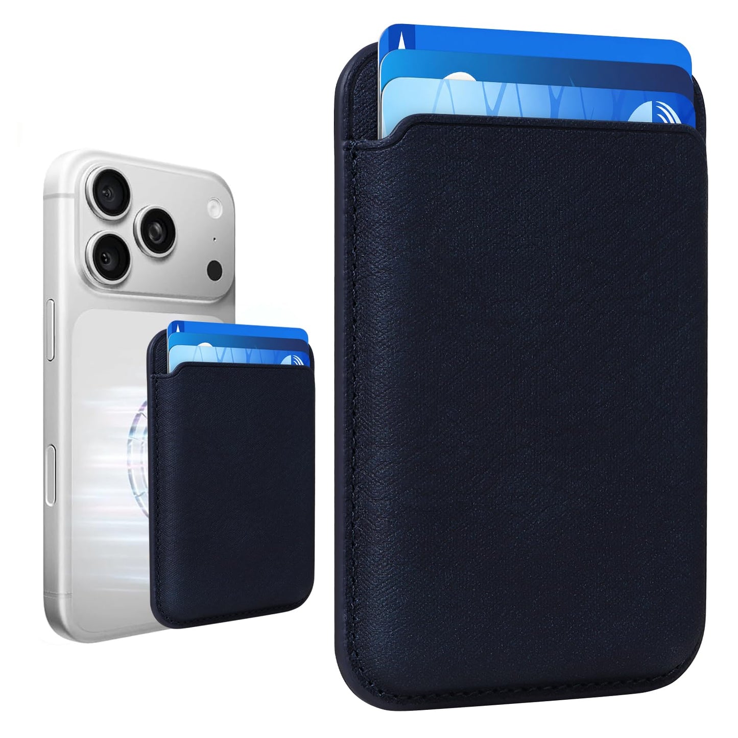 Magnetic Wallet Cell Phone Card Holder for Phone Case with Mag-Safe