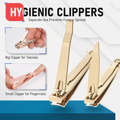 firiKer Nail Clippers with Nail File,Fingernail Clipper,Toe Nail Clippers