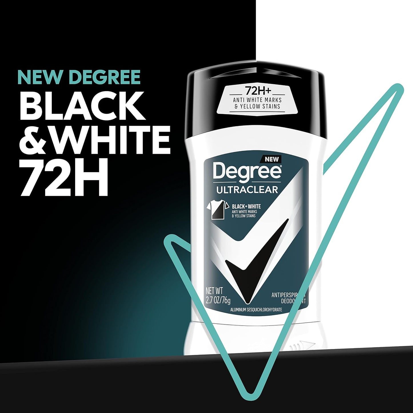 Degree Men UltraClear Antiperspirant Black+White Sweat & 2 Count 2.7 oz
