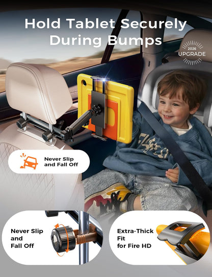 LISEN iPad Holder for Car Tablet Mount, Road Trip Essentials Kids Back Seat
