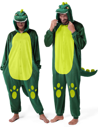Spooktacular Creations Halloween Dalmatian Dragon Cow Costume, Animal Costume Hooded Jumpsuit for Halloween Cosplay Party