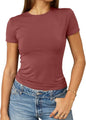 Abardsion Women's Casual Basic Slim Fit T Shirts