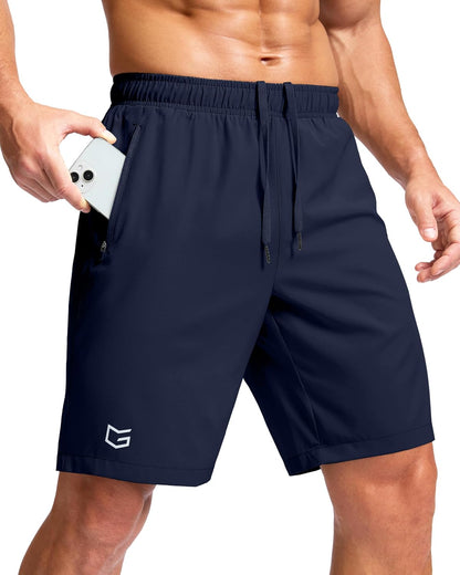 G Gradual Men's Athletic Running Shorts with 2 Zipper Pockets 7"/ 5"/ 9"