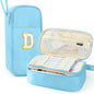 Cute Large Pencil Case Pouch,Personalized Initial Pencil Bag for Girls Boy