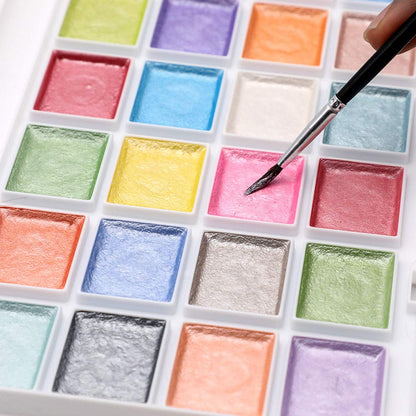 Artecho 48 Colors Watercolor Paint Set, 3 Brushes