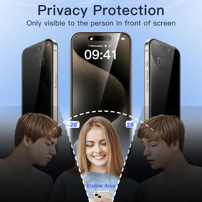 JETech Privacy Screen Protector for iPhone 17 Pro Max, 2-Pack
