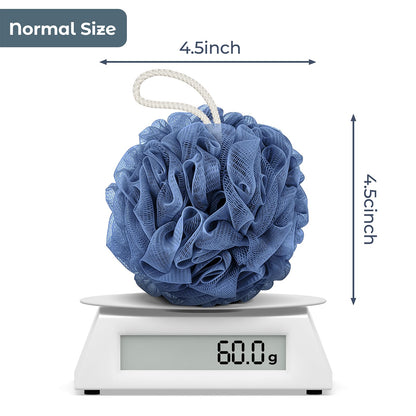 Rnoafmu Shower Loofah Bath Sponge, 60G Exfoliating Body Scrubber 4 Pack