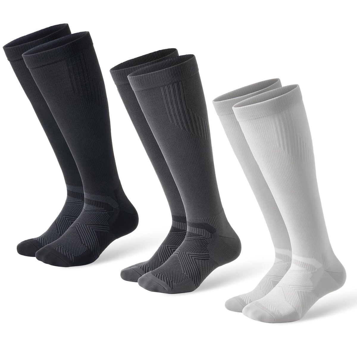 Compression Socks for Women and Men,15-20 mmHg Support(3 Pairs)