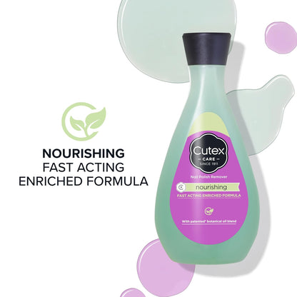 Cutex Nail Polish Remover, Strength Shield, Leaves Nails Looking Healthy, Contains Vitamins E, B5 & Hydrolyzed Silk, 6.76 Fl Oz