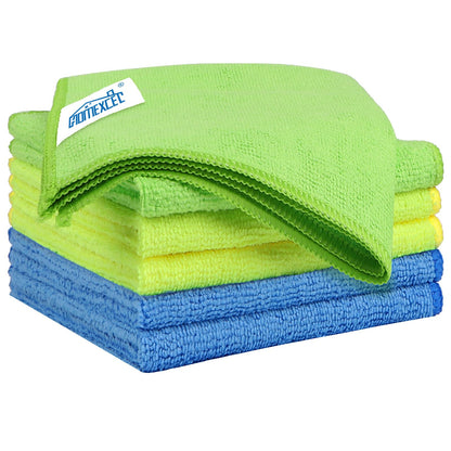 HOMEXCEL Microfiber Cleaning Cloth 12 Pack, 12.5 x 12.5 inch Microfiber Towels for Cars, Ultra Absorbent Washing Cloth, Lint Free Streak Free Cleaning Rags for Car, Kitchen, and Window (Grey)