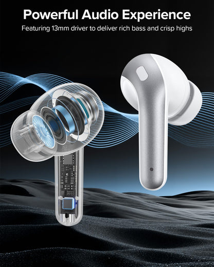 TAGRY Bluetooth Headphones True Wireless Earbuds 60H Playback LED Power Display Earphones with Wireless Charging Case IPX5 Waterproof in-Ear Ear buds with Mic for TV Smart Phone Laptop Computer Sports