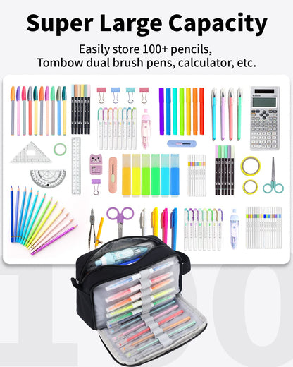 Sooez Original High Capacity Pencil Case, Big Pencil Bag Pouch Organizer