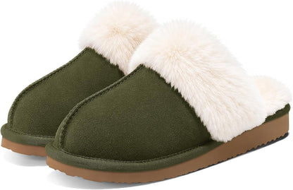 Litfun Fuzzy Slippers for Women Memory Foam Indoor House Shoes