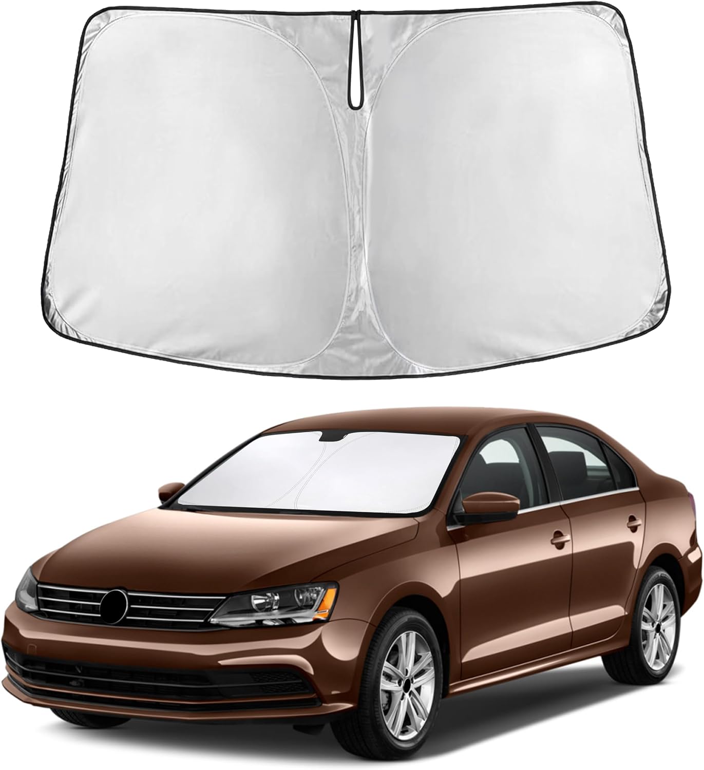 Autovir Windshield Sun Shade, 2017-2026 Tesla Model 3 & Y, 280T Visor Shade