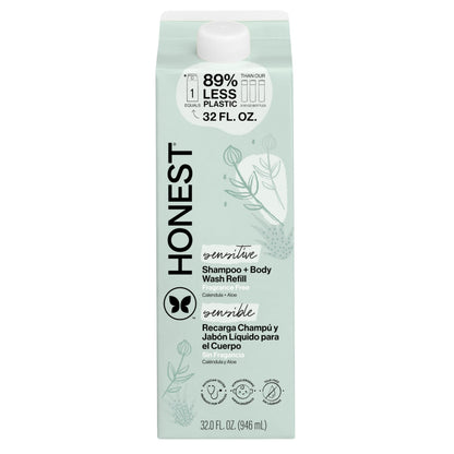 The Honest Company Shampoo & Body Wash, Tear-Free, Fragrance-Free, 10 fl oz