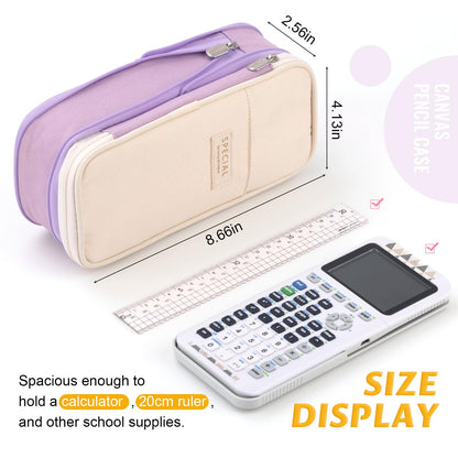 EASTHILL Big Capacity Pencil Pen Case Office College School Large Storage High Capacity Bag Pouch Holder Box Organizer Blue (Pink)