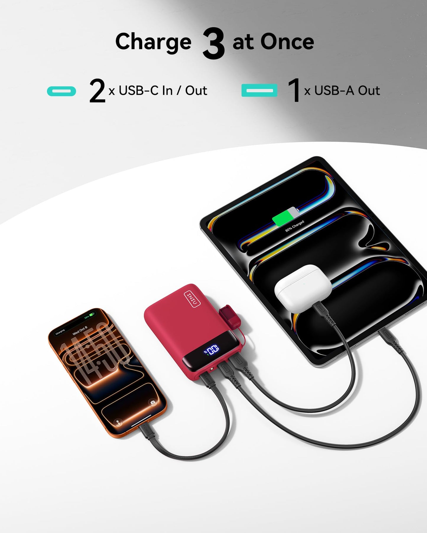 INIU Portable Charger, Smallest 20000mAh 22.5W Fast Charging Power Bank