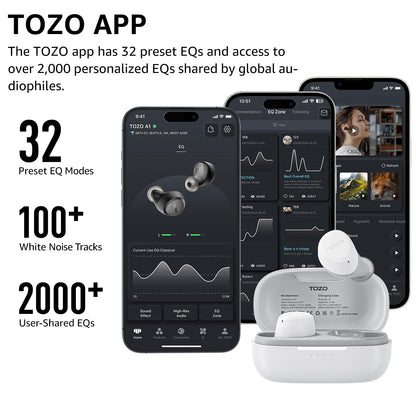 TOZO A1 Wireless Earbuds Bluetooth 5.3 Light Weight in Ear Headphones