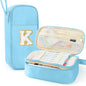 Cute Large Pencil Case Pouch,Personalized Initial Pencil Bag for Girls Boy