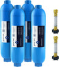 GLACIER FRESH RV/Marine Water Filter with 2 Flexible Hose Protectors 4 Pack