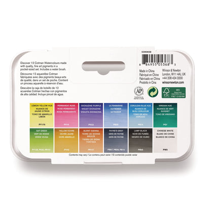 Winsor & Newton Cotman Watercolor Paint Set, Sketchers' Pocket Set
