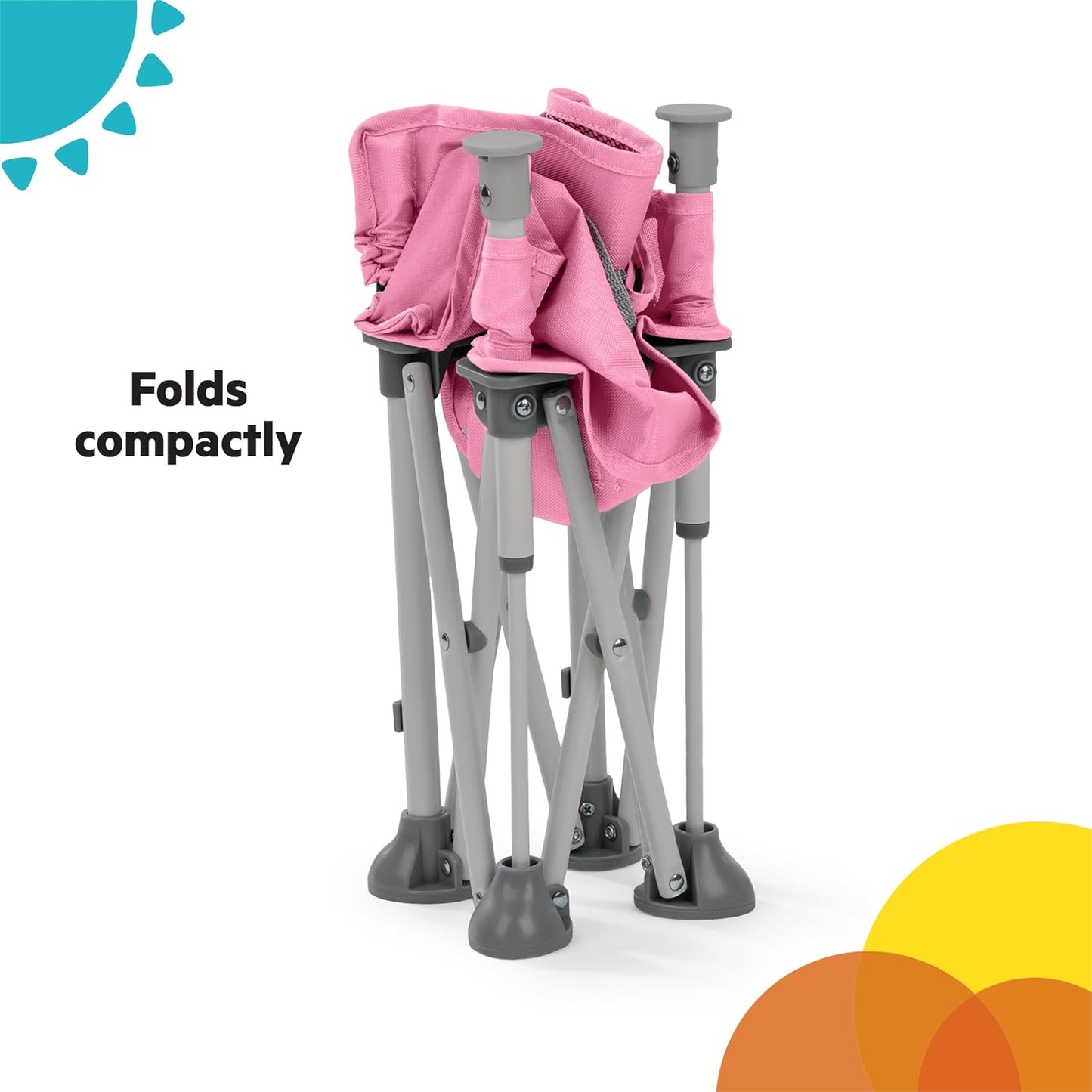 Bright Starts Pop 'N Sit Portable Booster, Indoor/Outdoor Use, Floor Seat with Feeding Tray, Teal, 6 Mos - 3 Yrs