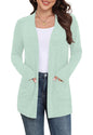 Yincro Women Lightweight Cardigan Long Sleeve Open Front with Pockets S-3XL