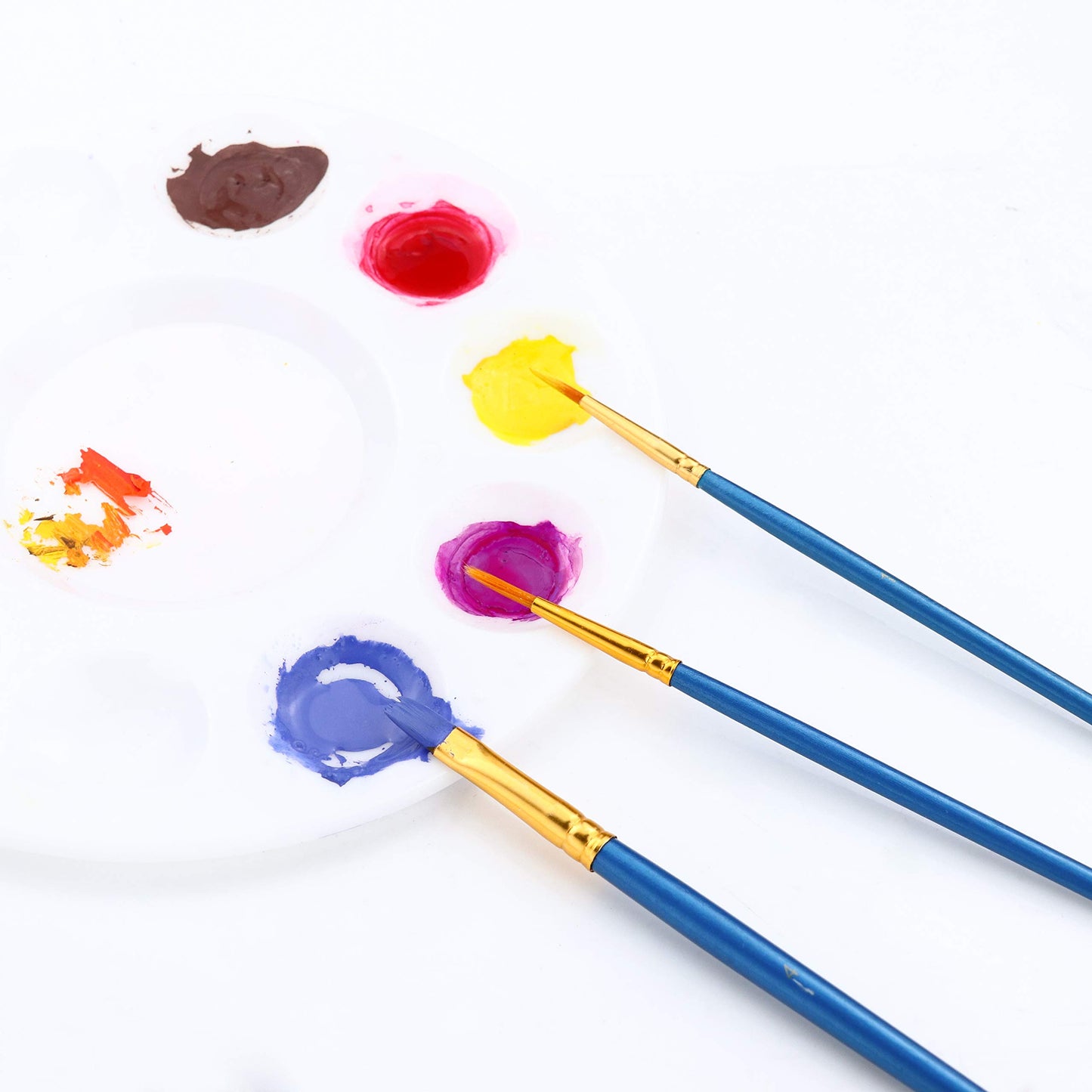 AROIC 10 Pcs Paint Brushes, Acrylic Oil Watercolor Painting Brush Set