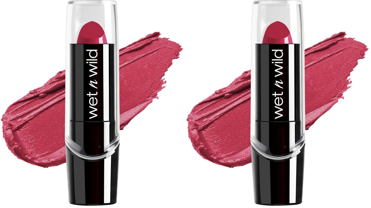 wet n wild Silk Finish Lipstick, Hydrating Rich Buildable Lip Color, Formulated with Vitamins A,E, & Macadamia for Ultimate Hydration, Cruelty-Free & Vegan - A Short Affair