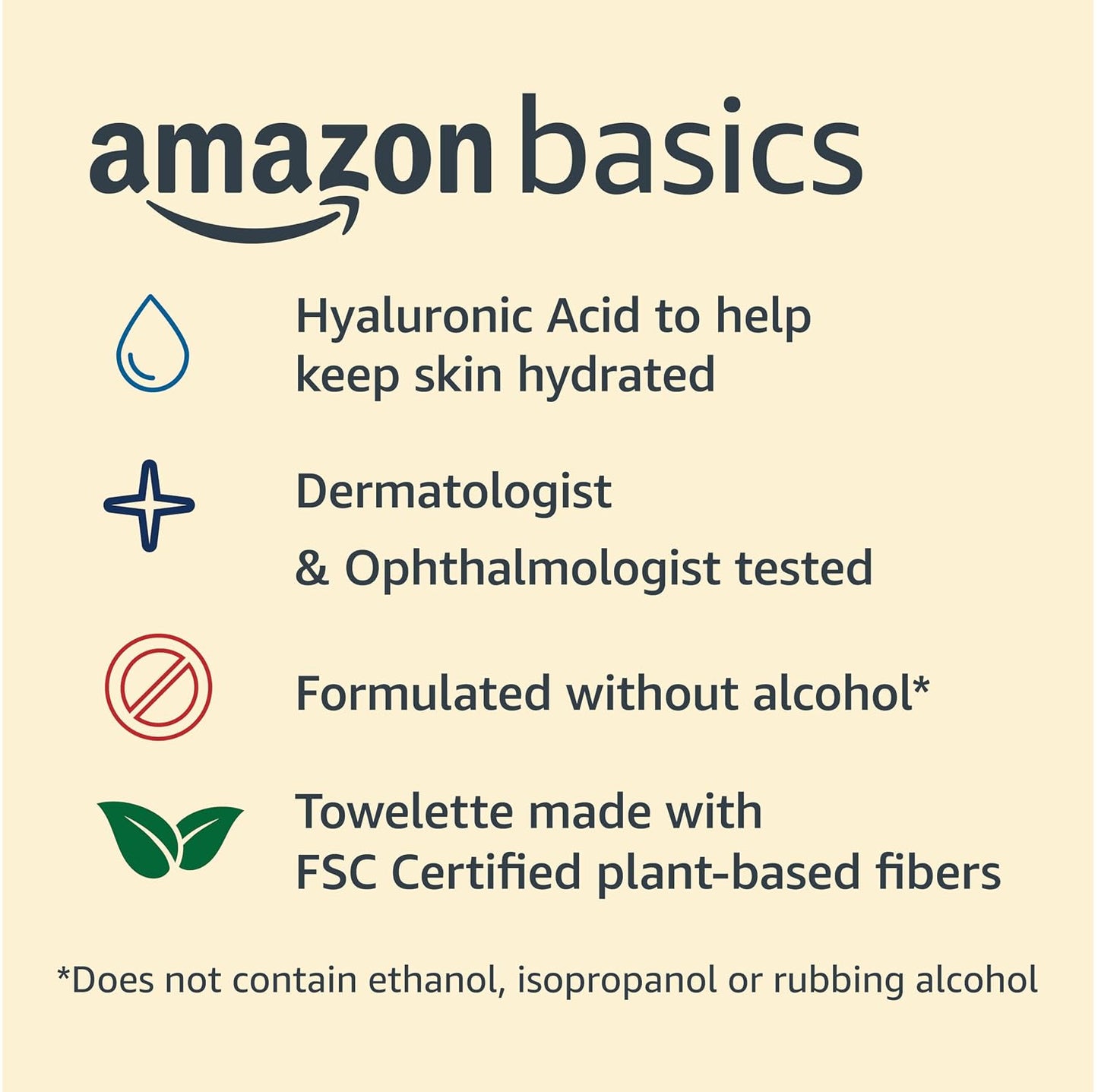 Amazon Basics Makeup Remover Wipes, Fragrance-Free, Alcohol-Free, Gentle Cleansing, Plant-Based, Dermatologist Tested, Removes Waterproof Mascara, Resealable, 25 Count, 1-Pack