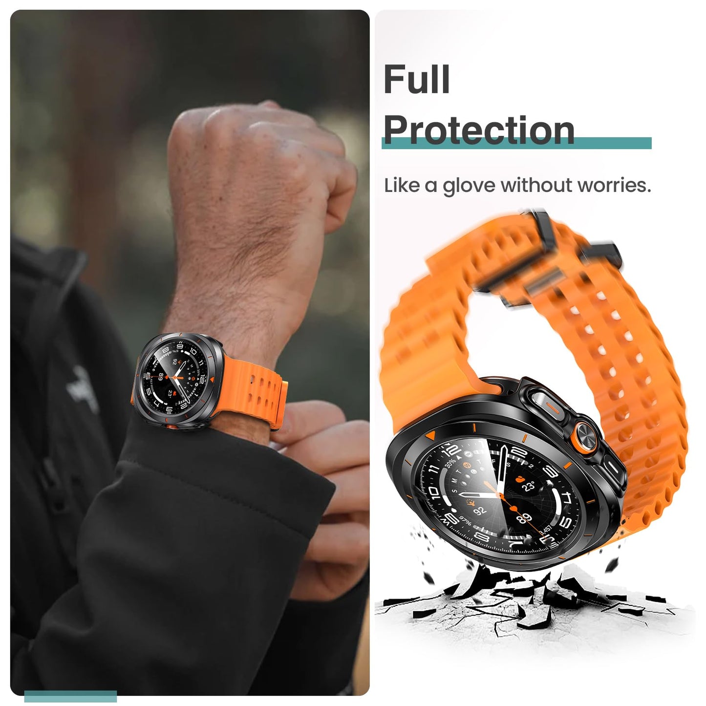 Tensea 5+5PCS for Samsung Galaxy Watch Ultra 47mm Screen Protector Case