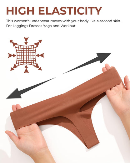 Take Talk Underwear Womens 9 Pack Seamless Thongs No Show Workout Panties