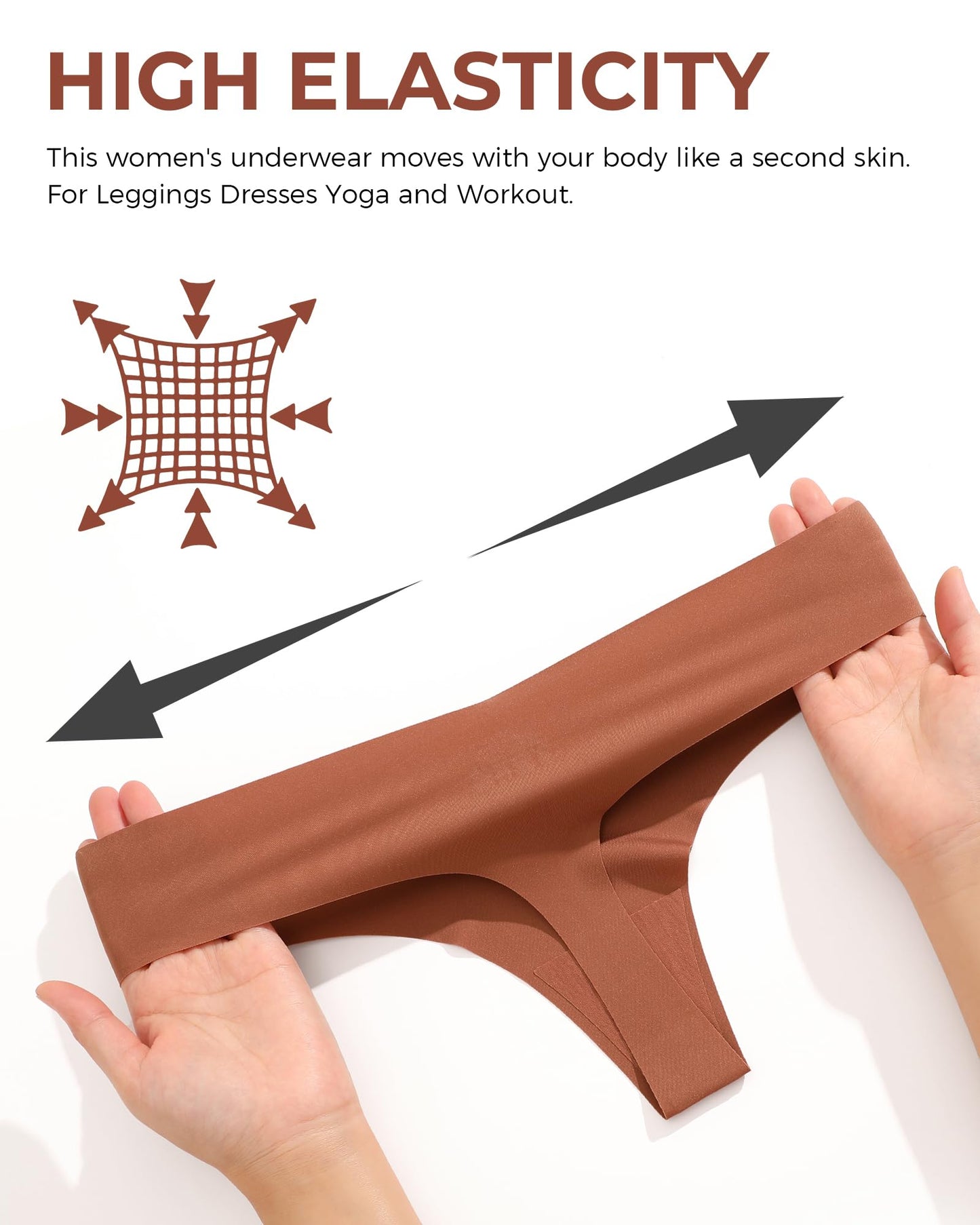 Take Talk Underwear Womens 9 Pack Seamless Thongs No Show Workout Panties