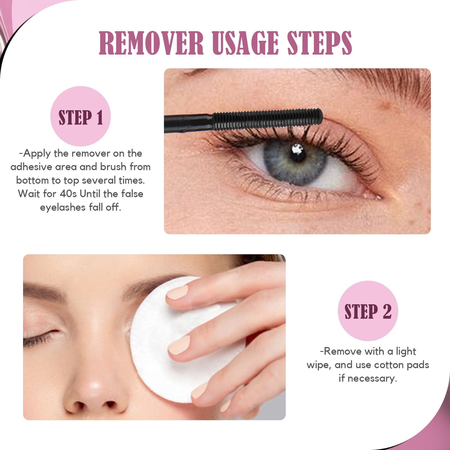 LA MAESII Lash Bond&Seal Remover Kit 3 in 1,Lash Cluster Glue Waterproof