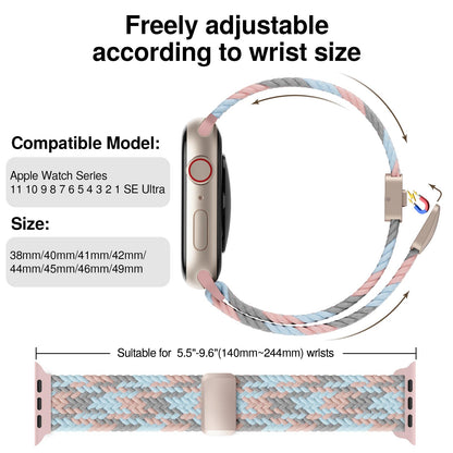 Braided Stretchy Magnetic Band Compatible with Apple Watch Bands Women Men