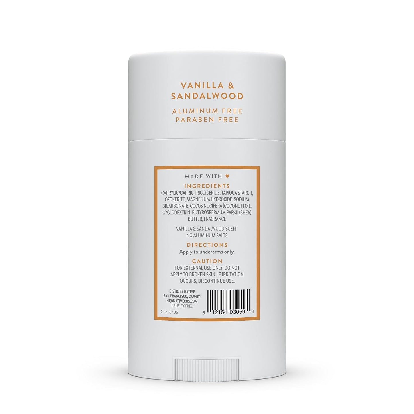 Native Deodorant Contains Naturally Derived Ingredients, 72 Hour Odor Control, Deodorant for Women and Men, Aluminum Free, Coconut & Vanilla 2.65oz