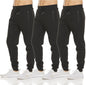PURE CHAMP Sweatpants for Men 3 Pack Fleece Athletic Workout Joggers Mens Sweatpants with Zipper Pockets Size S-3XL